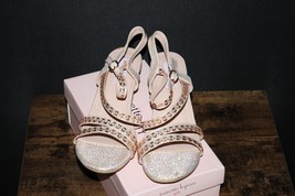 Nanette Lepore Girls Size 5 Dress Shoes Sandals Gold Rhinestone Heeled N... - $22.50