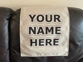 Custom Made Headrest Cover.Add your NAME or INITIAL. Perfect for office, recline - £28.61 GBP