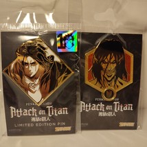 Attack on Titan Eren Jeager and Attack Titan Collectible Enamel Pins Set - £22.29 GBP