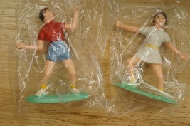 Vintage Elgee Hard Plastic Molded Tennis Toys Figurines &amp; Racquets Hong ... - $24.74