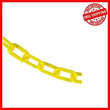 UV Resistant Yellow Plastic Barrier Chain - 50ft, 2-Inch Link for Crowd ... - $53.45