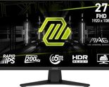 MSI MAG 274F 27-inch 1920 x 1080 (FHD) Gaming Office Monitor, 200Hz, Ada... - $201.78