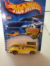 2002 Hot Wheels #69 Corvette Series 3/4 &#39;58 CORVETTE Yellow w/Chrome 3 S... - $4.46