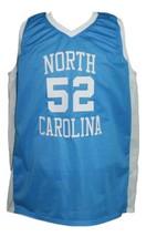 James Worthy #52 College Basketball Jersey Sewn Light Blue Any Size image 4