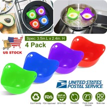 4 Pack Egg Poacher Silicone Egg Poaching Cups Non-Stick for Microwave St... - $23.99