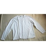 Women&#39;s Yarnworks White Buttondown Cardigan Sweater Size Extra Large - $21.93 CAD