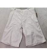 DKNY Jeans Shorts Womens Size 33 White Linen Light Wash Slash Pockets Fl... - £25.38 GBP