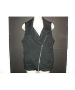 NEW Juicy Couture Size S Black Fleece Vest Zipped Front - £21.20 GBP