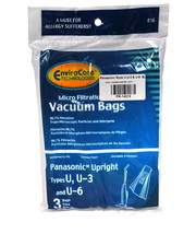 EnviroCare Style U, U-3 &amp; U-6 Vacuum Cleaner Bags Designed to Fit Panasonic - £3.10 GBP