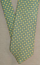 Alain Figaret France Neck Tie / Necktie Silk yellow blue chain link pat ... - $9.89