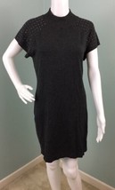 NWT Women&#39;s Apt. 9 Gray Mock Neck Studded Knit Sheath Dress Sz XL Extra Large - £19.83 GBP