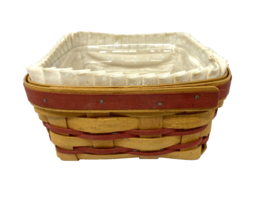 Longaberger  1997 Medium Berry Basket, Protector, Natural Stand Up Liner - £10.98 GBP