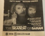 Search For Sarah Vintage Tv Ad Advertisement Patty Duke Richard Crenna TV1 - £4.65 GBP