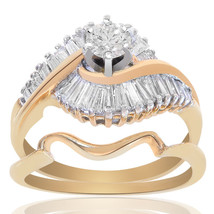 1.00 Carat H-SI1 Natural Round Cut Diamond Engagement Bridal Set 14K Yel... - $1,157.31