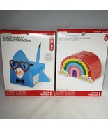 Set of 2: Shark and Rainbow Valentines Mailbox Craft Kits Card Decorations - £3.99 GBP