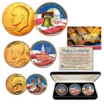 1776–2026 America 250th Anniversary 1976 3-Coin Set AMERICA250 24K GOLD ... - $652.66 MXN