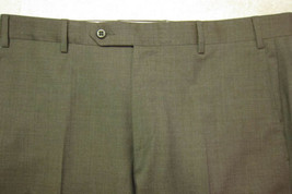 GORGEOUS $395 Zanella Brownish-Gray Flat Front Wool Pants Italy 36x31 36W - £50.35 GBP