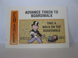 1995 Monopoly 60th Ann. Board Game Piece: Chance Card - Advance to Boardwalk - $1.00