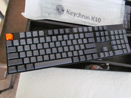 Keychron K10 Custom Mechanical Keyboard White Backlit Red Switch - K10A1 - £47.80 GBP