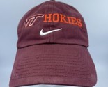 Nike Virginia Tech Hat Hokies VT Maroon Baseball Cap NCAA Football Strap... - $12.59