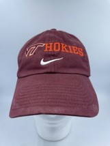 Nike Virginia Tech Hat Hokies VT Maroon Baseball Cap NCAA Football Strapback Dad - £9.83 GBP