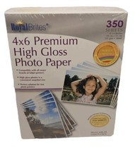 Premium Photo Paper Royal Brites High Gloss 4&quot;x 6&quot; 350 Sheets Sealed New Printer - £11.90 GBP