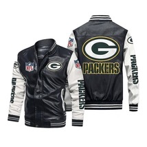 Green Bay Packers Leather Jacket Men - $2,390.89 MXN+