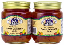 Amish Wedding Foods Old Fashioned Peach Jalapeno Jam, 2-Pack 9 oz. Jars - £22.51 GBP