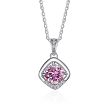 2Ct Round Lab-Created Sapphire Fancy Pretty Pendant 14K White Gold Plated Silver - £200.61 GBP