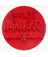 Merry Christmas Words Snowflake Script Font Cookie Stamp Embosser USA PR... - $74.97 MXN