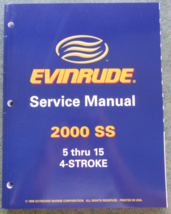 2000 Evinrude Ss 5 Thru 15 4 Temps Service Réparation Atelier Manuel OEM 787060 - £10.62 GBP