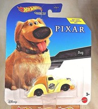 2022 Hot Wheels Disney Pixar Character Cars UP - DUG Dog Car Yellow/Brown w/DD8s - £9.77 GBP