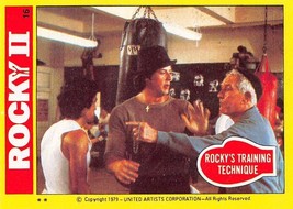 1979 Topps Rocky II #16 Rocky&#39;s Training Technique Balboa Mickey - £0.66 GBP