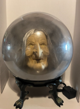 Vtg Gemmy 14&quot; Sound Activated Witch Crystal Ball Lights Up &amp; Voice, Tested - £74.01 GBP