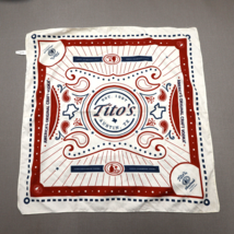 Tito&#39;s Vodka Advertising Bandana Bar Wear Patriotic Red White &amp; Blue 22&quot;... - $9.85