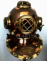 Antique Diving Helmet U.S Navy Mark V Deep SCA Scuba Brown Antique Diver... - £149.40 GBP