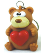 Bear Pop-Out Heart Action Keychain - Giggle or Scream in Enjoyment With ... - £2.33 GBP