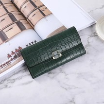 Women&#39;s Wallet Long Hand Purse Solid Color PU Ultra-thin Multi-card Slot Large-c - £84.67 GBP