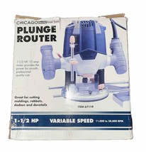 Chicago Electric 1 1/2 HP Variable Speed Plunge Router With Original box - $44.55