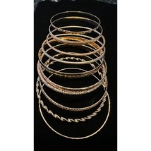 NEW Yebei 10 Piece Bracelet Set BOHO 14K Gold Plated Bangle Jewelry - £7.14 GBP