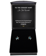 Coach Aunt Earrings Gifts - Turtle Ear Rings Jewelry Present From Niece or  - £39.14 GBP