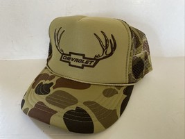 Vintage Chevrolet Hat Chevy Trucks Trucker Hat adjustable Camo Cap Hunting Hat - $17.59