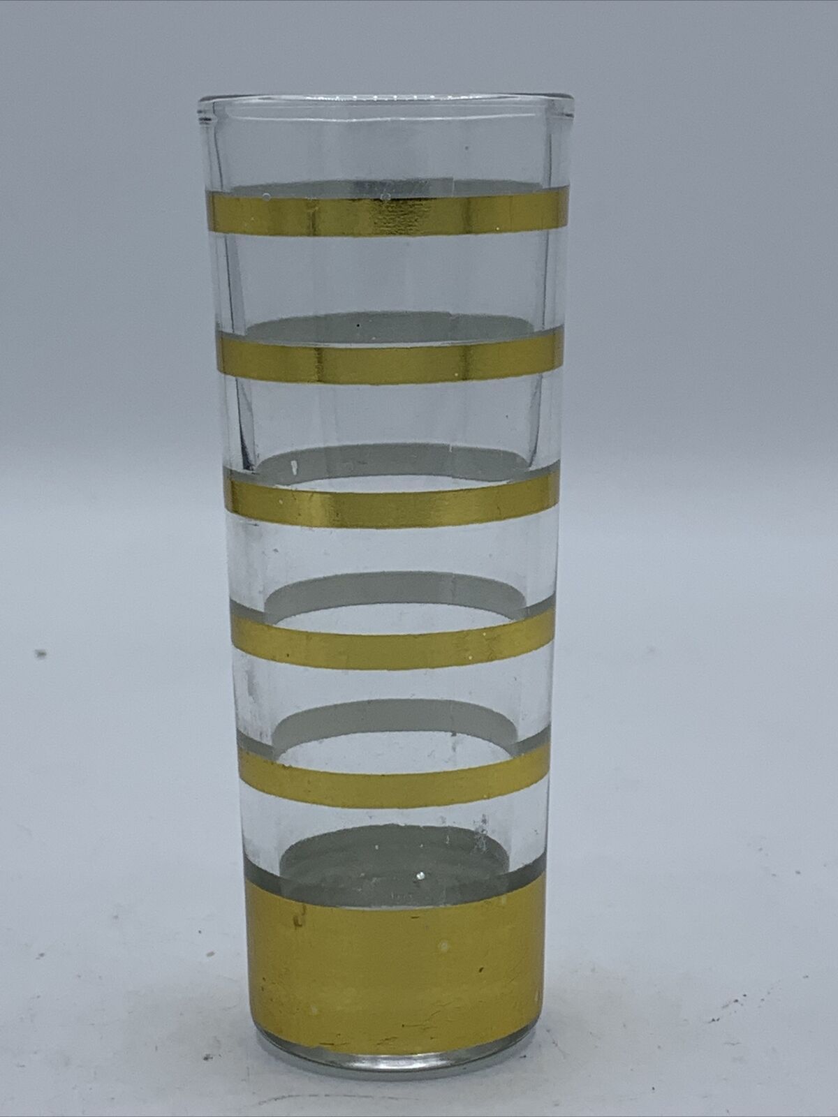 Gold Striped Tall Shot Glass - $3.50