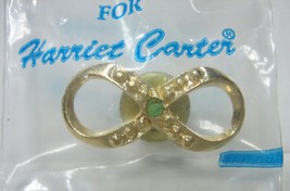 Genuine Emerald 24 Karat Gold Electroplated by Harriet Carter Lapel Pin ... - $14.24