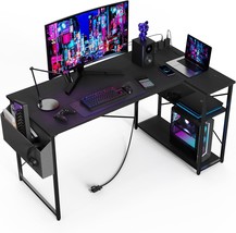 This Is A 40-Inch L-Shaped Desk With Reversible Shelves, Perfect For A Gaming - £89.42 GBP