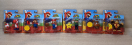 NEW FULL SET of 6 Nintendo Super Mario Action Figure by Jakks Pacific - $42.49