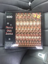 SPRINGBOK Jigsaw Puzzle 500 Piece Merry Olde Santa 3-D  Keepsake 1995 NEW - $9.13