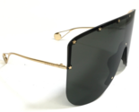 Gucci Sunglasses GG0541S 001 Giant Gold Green Shield Mask Hollywood Forever - $794.53