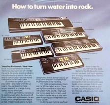 1987 Casio Keyboard Water Into Rock Advertisement Music Vintage Instrument HM2T - £19.72 GBP