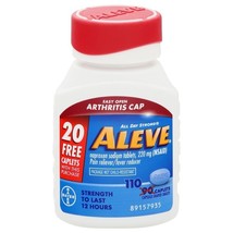 Aleve Easy Open Arthritis Cap Pain Reliever Fever Reducer Tablets 110 COUNT - $14.84